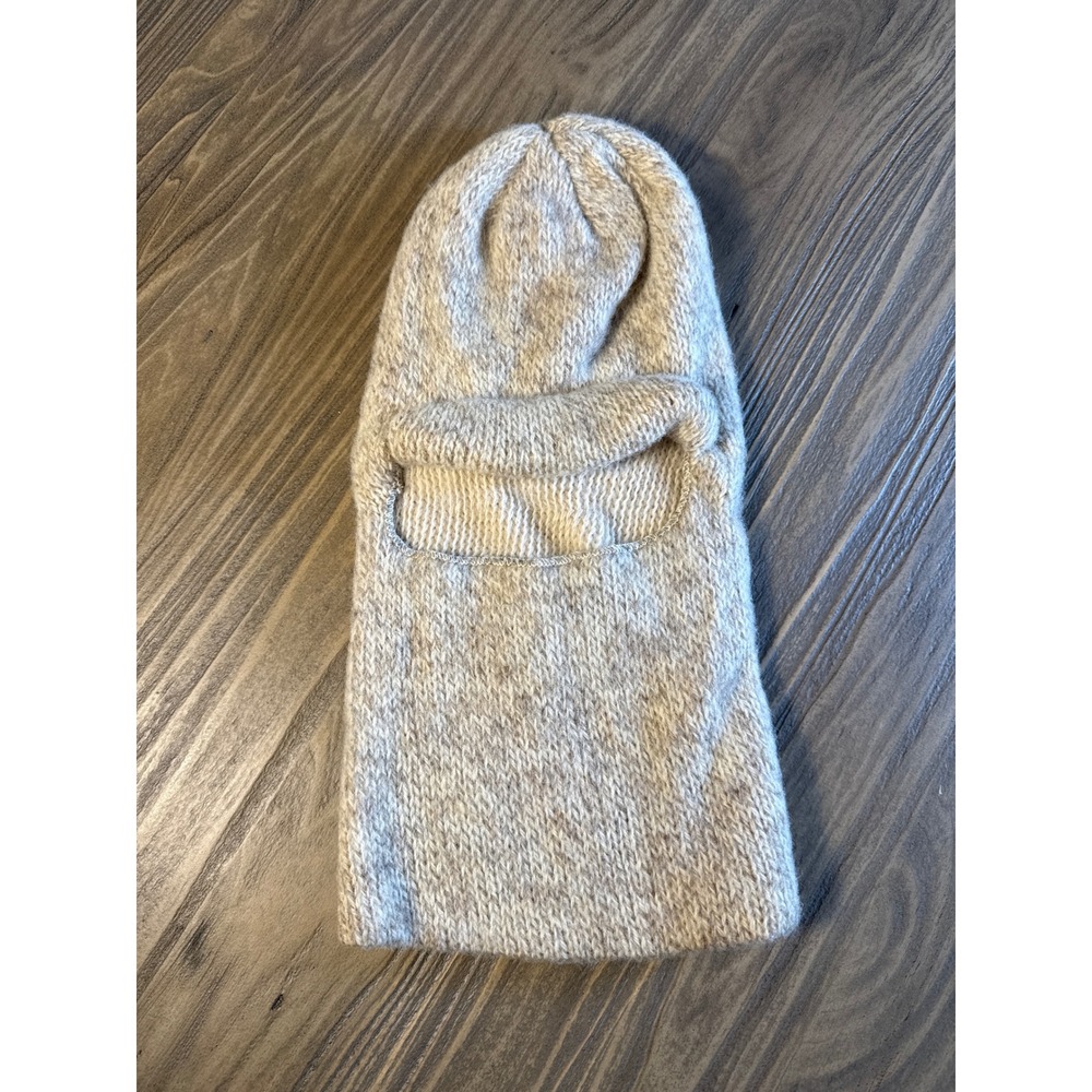 Vintage NOS Eddie Bauer Balaclava‎ Mask Oatmeal Wool Blend Made In The USA